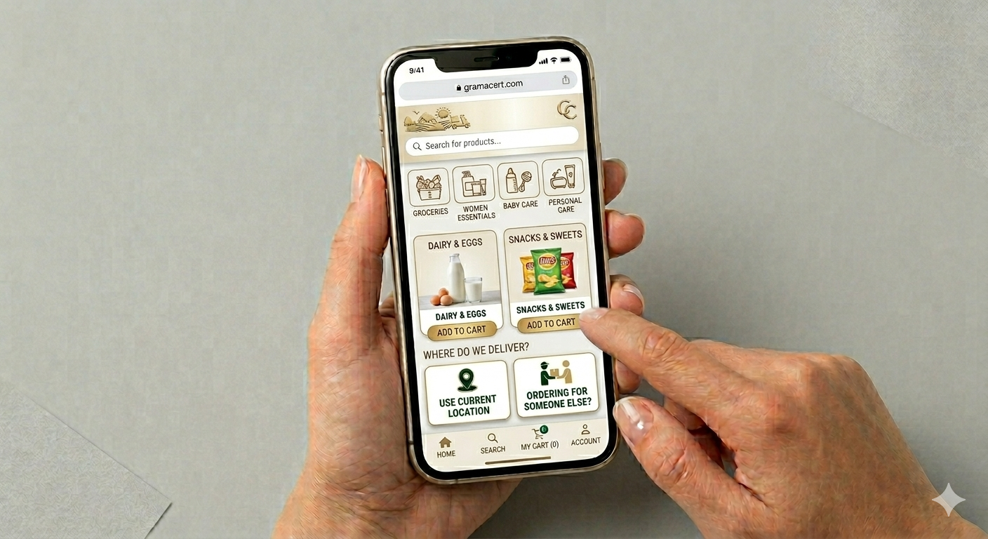Choose delivery location